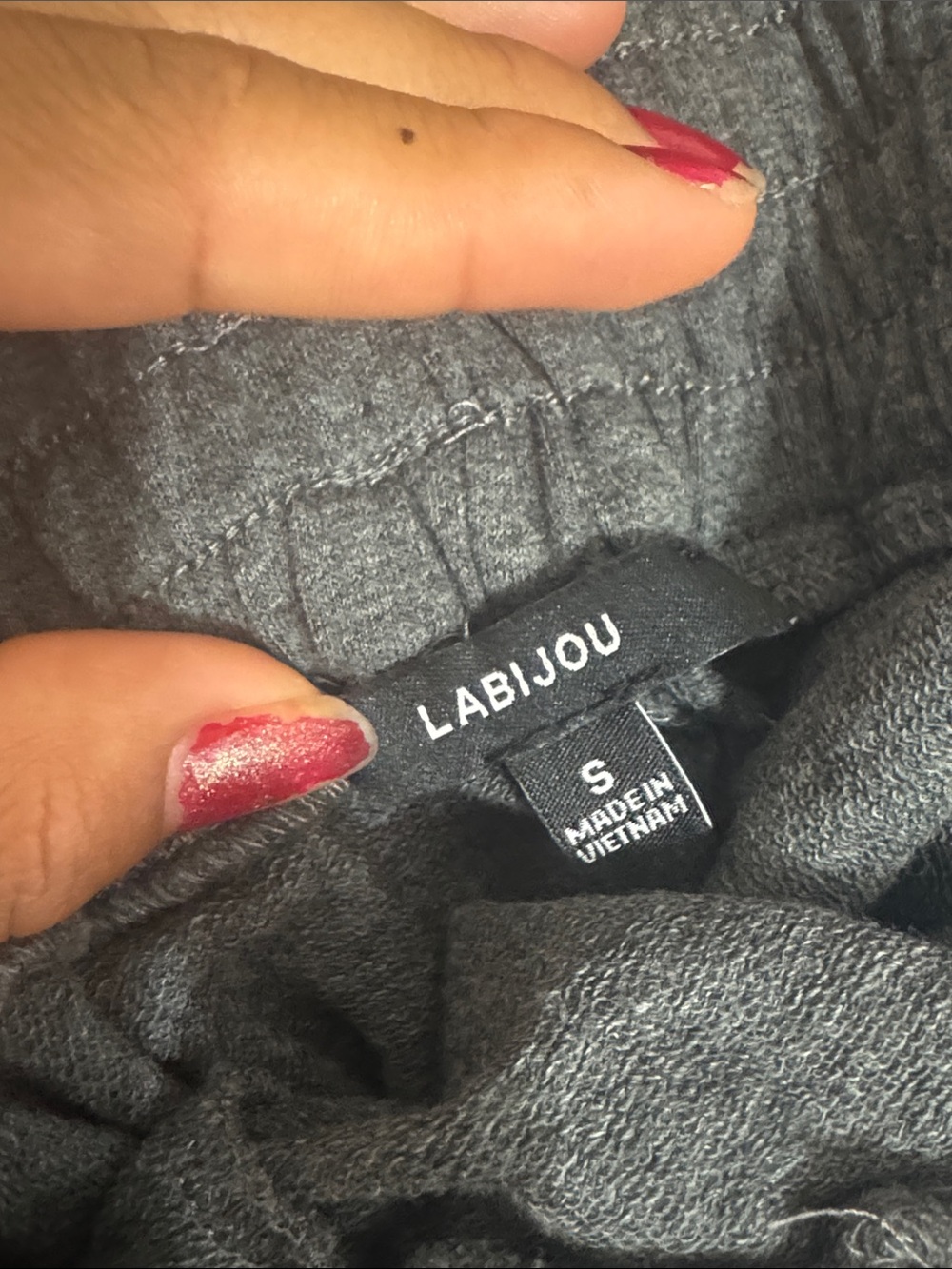 LABIJOU Wide-Leg Smocked Waist Pants in Dark Gray - Picture 5 of 5